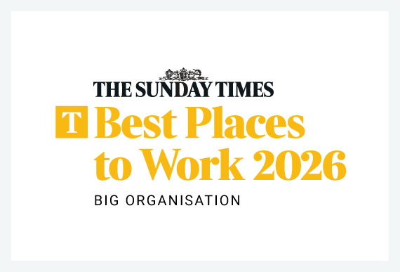 Logo of the Sunday Times Best Places to Work 2026 Big Organisation.