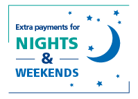 Extra payments for nights and weekends