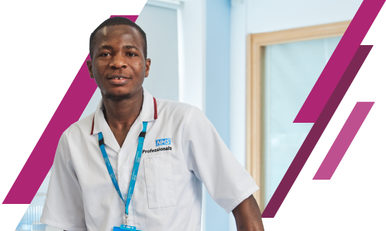 NHS Allied Health Professional standing in a hospital setting