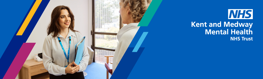 Page banner with Kent and Medway Mental Health NHS Trus logo.